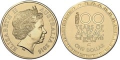 1 dollar (100 Aniversario de la Fiesta Nacional ANZAC)