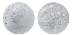1 dollar (Zoológico de Australia-Jirafa)