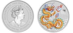 50 cents  (Año del Dragón Dorado)