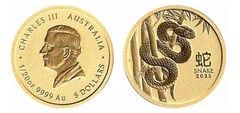 5 dollars (Año de la Serpiente)