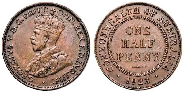 1/2 penny (George V)