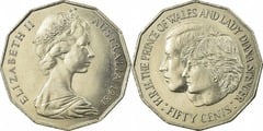 50 cents (Boda del príncipe Carlos y Lady Diana)
