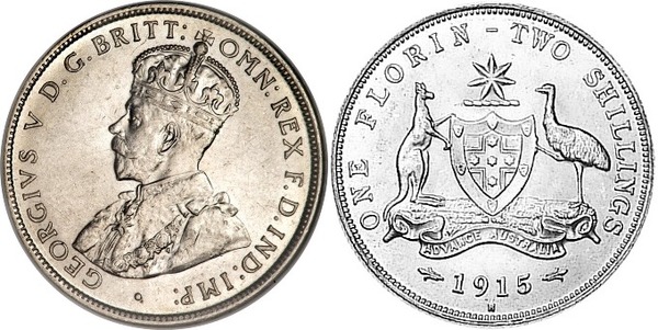 2 shillings (George V)