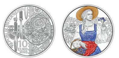 10 euro (Trajes tradicionales - El Dirndl-Color)
