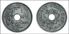 50 centimes (Alberto I - Belgique-België)