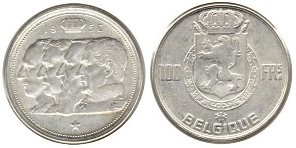 100 francs (Leopoldo III - Belgique)