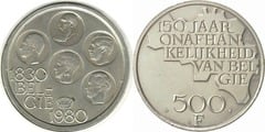 500 francs (Balduino I - België)