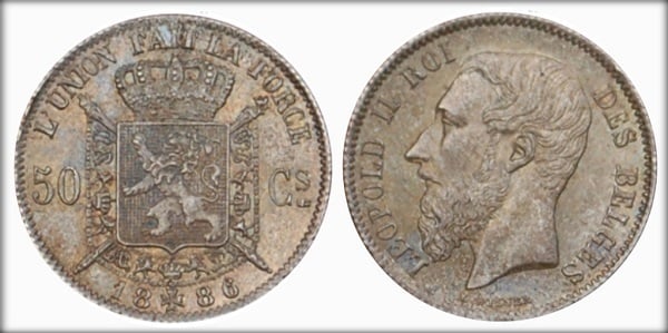 50 centimes (Leopoldo II - des belges)