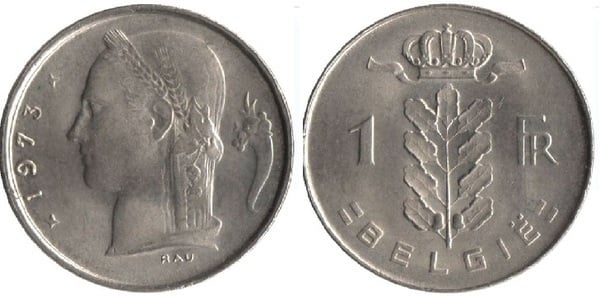 1 franc (Balduino I - België)