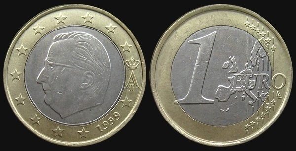 Moneda 1 euro 1999-2006 de Bélgica ✓ Valor actualizado