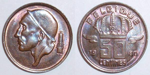 50 centimes (Balduino I - Belgique)