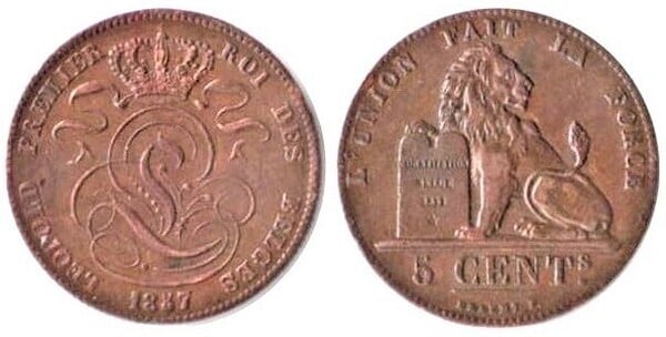 5 centimes (Leopoldo I - des belges)