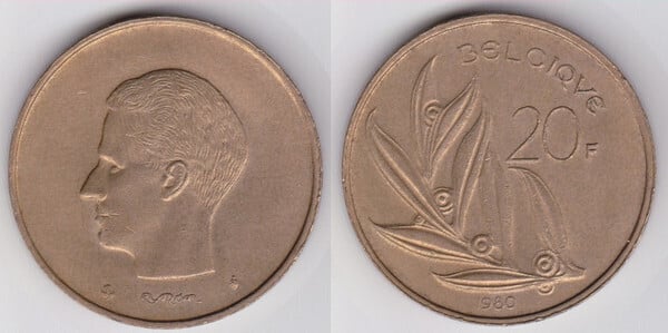20 francs (Balduino I - Belgique)
