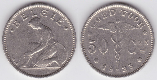 50 centimes (Alberto I - België)
