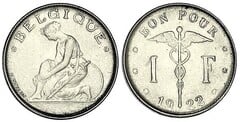 1 franc (Alberto I - Belgique)