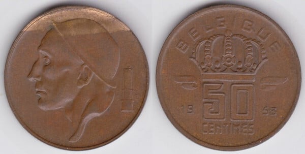 50 centimes (Balduino I - Belgique)