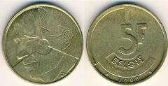 5 francs ( (Balduino I - België)