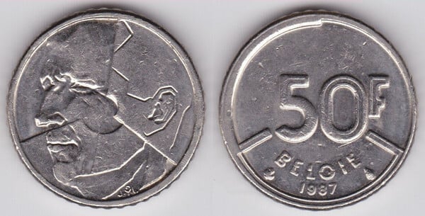 50 francs (Balduino I - België)