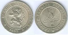 5 centimes (Leopoldo I des belges)