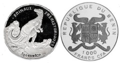 1.000 francs CFA (Iguanodon)