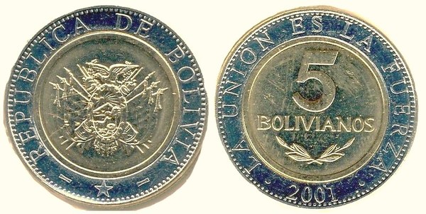 5 bolivianos