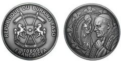 10000 francs CFA (X Aniversario de la muerte de San Juan Pablo II - 2 de abril de 2015)