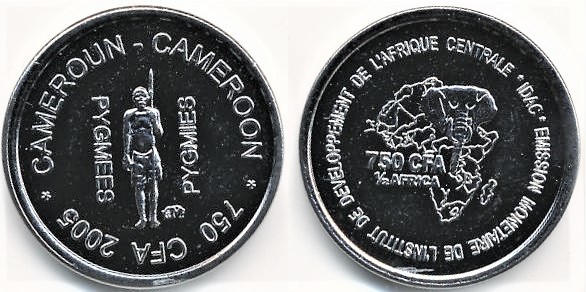 750 francs CFA (Pigmeos)