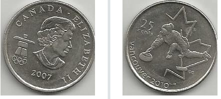 25 cents (XXI Juegos Olímpicos de invierno, Vancouver 2010 - Curling)