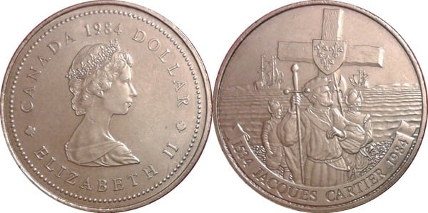 1 dollar (450 Aniversario del descubrimiento de Gaspé)