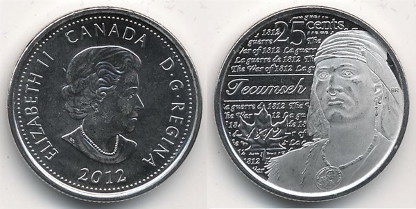 25 cents (Tecumseh)