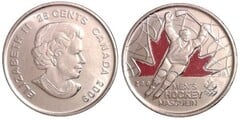 25 cents (Medalla de Oro de Hockey sobre Hielo Masculino - Salt Lake City 2002 - Color)