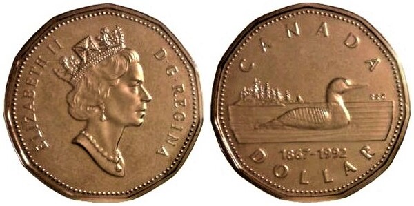 1 dollar (125 Aniversario de la Confederación Canadiense)