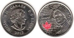 25 cents (Héroes de la Guerra de 1812 - Laura Secord - Coloredada)