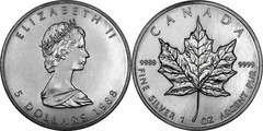 5 dollars (Elizabeth II - Maple Leaf)