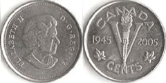 5 cents (60 aniversario de la Segunda Guerra Mundial)