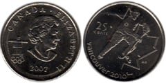 25 cents (XXI Juegos Olímpicos de invierno Vancouver 2010 - Hockey sobre hielo)