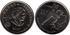 25 cents (XXI Juegos Olímpicos de invierno Vancouver 2010 - Hockey sobre hielo)