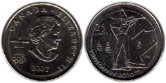25 cents (XXI Juegos Olímpicos de invierno, Vancouver 2010 - Biatlón)