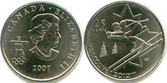 25 cents (XXI Juegos Olímpicos de Invierno, Vancouver 2010 - Esquí alpino)