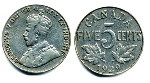 5 cents (George V)