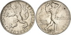 50 korun (Tercer aniversario Levantamiento de Praga)