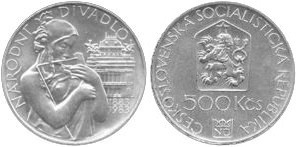 500 korun (100 Aniversario del Teatro Nacional de Praga)