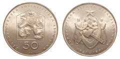 50 korun (50 Aniversario del Partido Comunista checoslovaco)
