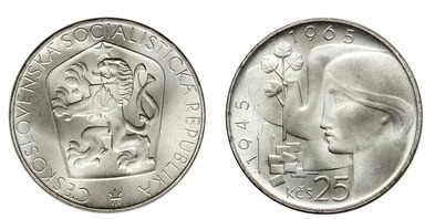25 korun (20 aniversario - Liberación de Checoslovaquia)