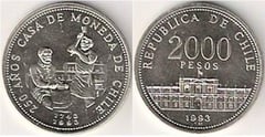 2.000 pesos (250 Años de la Casa de Moneda de Chile)