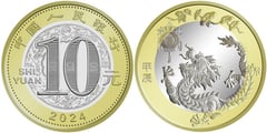 10 yuan (Año del dragón)