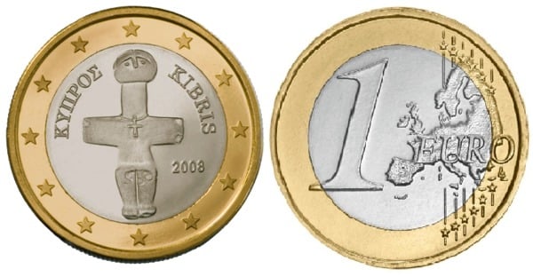 Moneda 1 euro 2008-2023 de Chipre ✓ Valor actualizado