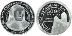 5.000 pesos (Santa Madre Laura Montoya Upegui)