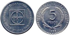 5 pesos (XXXIX Congreso Eucarístico Internacional)