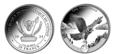 20 francs (Halcón peregrino)